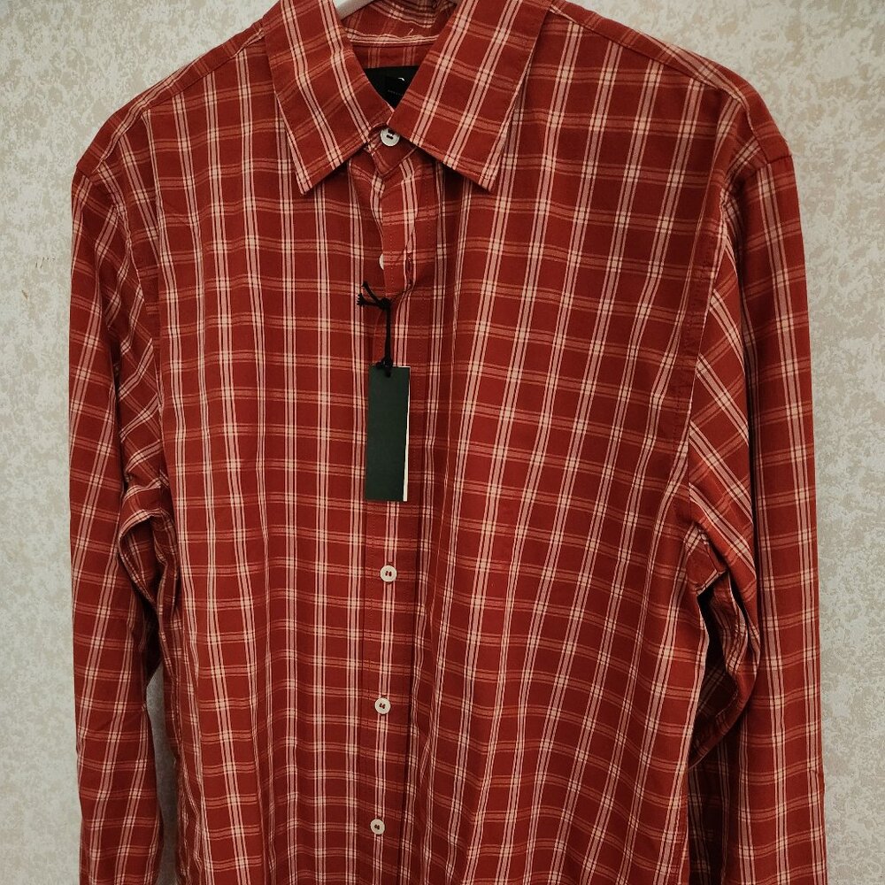 Banana Republic Red Poplin Shirt
